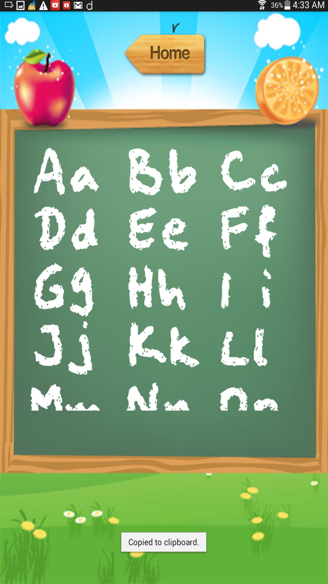 Kids ABC Fruits