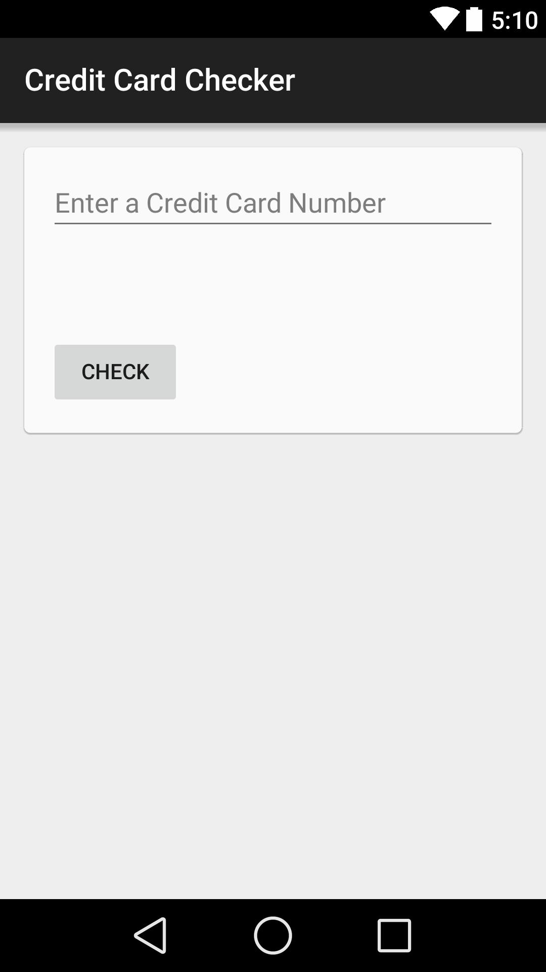 Credit Card Checker